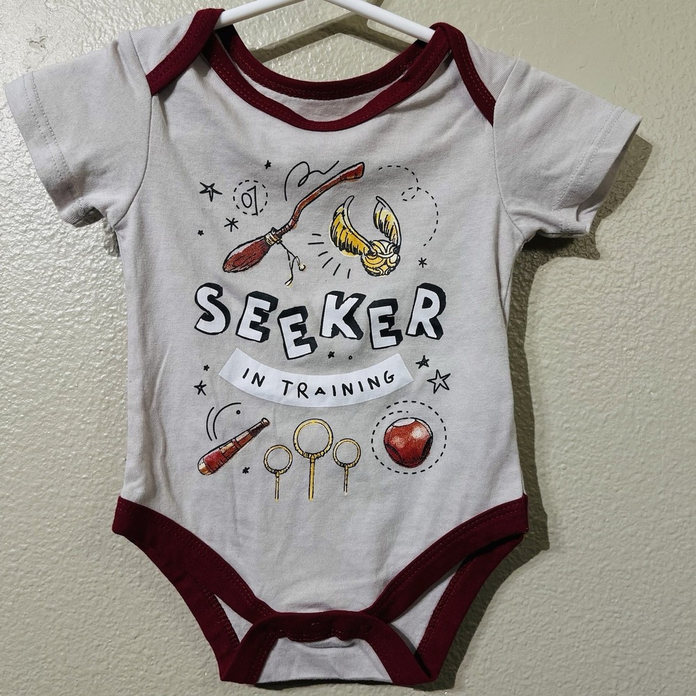 Harry Potter Hogwarts Seeker In Training Baby One Piece Short 3 Months